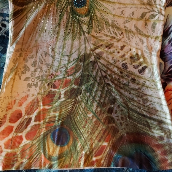 Vintage Y2K Studded All-over Print Top - Picture 3 of 7